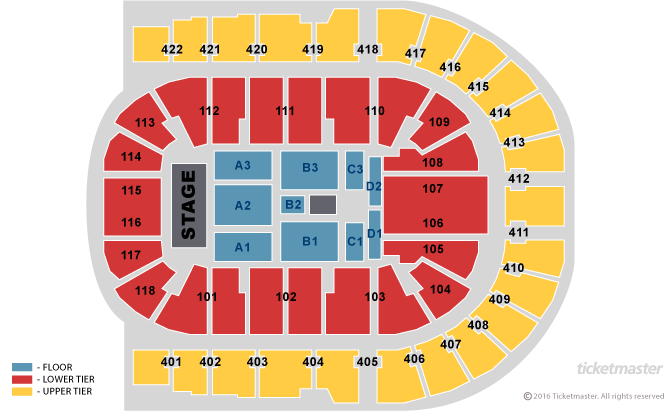 The O2 — Seating plan